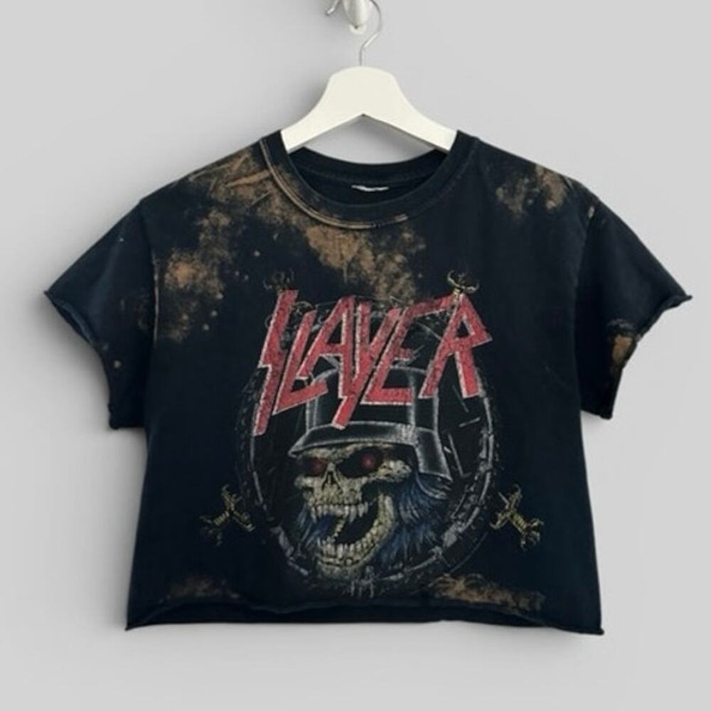 Vintage Slayer Crop Cut Tee (see measurements for size)